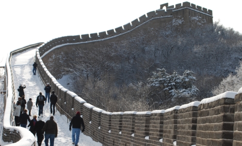 The snow-covered Great Wall of China // (c) Skye Mayring 2009 F