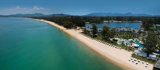 An aerial view of Outrigger Laguna Phuket Beach Resort in Thailand // © 2013 Outrigger Enterprises Group F