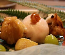 Grilled fugu (blowfish) and shirako (blowfish testicles) from Tempura Matsu in_square 