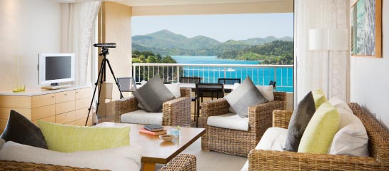 Suites offer a large living area and beautiful views. // © 2011 Hamilton Island F
