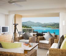 Suites offer a large living area and beautiful views. // © 2011 Hamilton Island