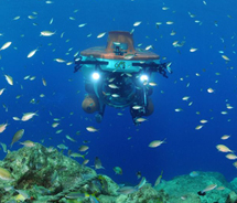 The Curasub, a mini-submarine, can reach depths of 1,000 feet. // © 2012 Curacao Tourist Board