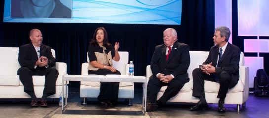 Tourism executives discuss the changing role of the travel agent at Cruise3sixty.// © 2012 CLIA F
