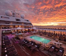 The 450-passenger Sojourn features elegant design elements. // © 2010 The Yachts of Seabourn