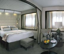 Wind Surf’s staterooms feature new furnishings and amenities. // © 2012 Windstar Cruises