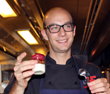 Benjamin Bensoussan gracefully prepares course after course of imaginative small plates at the hip Le Cabrera. // © 2011 Mindy Poder