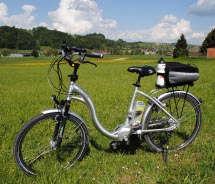 Baumeler Travel provides guests with electric bikes. Right: Michael Mettler of Baumeler Travel Ltd. // © 2012 Deborah Dimond