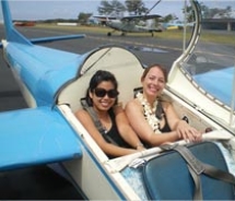 Two women in the cockpit at Original Glider Rides on Oahu. // (C) 2009 Oahu Visitors Bureau Sq