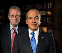 Journalist Peter Greenberg (rear) and Mexico President Felipe Calderon // (c) 2011 Mexico: The Royal Tour