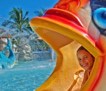 Sandos Caracol features a children’s waterpark. // © 2012 Sandos Hotels &amp; Resorts