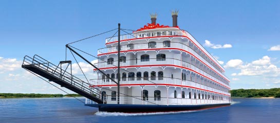 A rendering of the new Queen of the Mississippi // © 2012 American Cruise Lines F