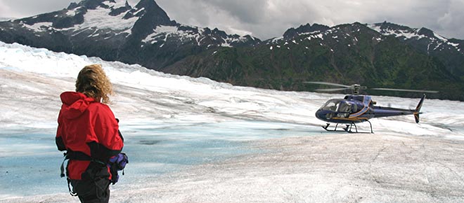 More visitors are opting for soft-adventure activities, such as heli-hiking, when traveling to Alaska. // © 2012 Steve Faber F