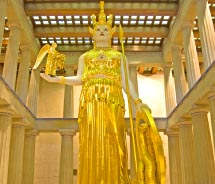 You could see this reproduction of Athena inside another reproduction. In which city are they? // © 2013 Ron Cogswell