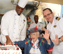 Norwegian Sky held a surprise party for a guest’s 100th birthday. // © 2012 Norwegian Cruise Lines 