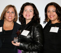 Alexis Romer (left), Ritz-Carlton’s vice president, travel industry; with Gina Gabbard, Tzell’s vice president of leisure sales; and Stacey Colonna, Ritz-Carlton’s director of global accounts, travel 