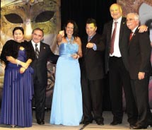Left to Right: Dolores Lopez Lira and Jose Luis Martinez, owners of El Dorado Hotels; Hayley and Robert Whorrall, GIVC agents; Lubo Krstajic and Mandy Chomat, Karisma Hotels & Resorts
