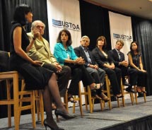 USTOA’s State of the Industry Panel (left to right): Anita Mendiratta, moderator; John Hanratty, Travel Impressions; Paula Twidale, Collette...