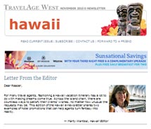 Hawaii Newsletter Image // (c) 2010 TravelAge West