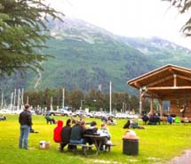 Guests can listen to folk, classical and rock music in Savikko Park each Sunday as part of Juneau’s summer series of events.  // © 2011 Juneau Arts & Humanities Council