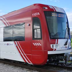 Salt Lake City International Airport’s TRAX Green Line extension is ready for use. // © 2012 Utah Chamber of Commerce