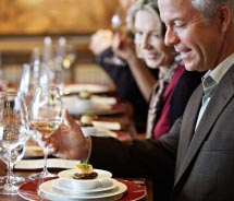 La Reserve onboard the Oceania Marina offers food and wine pairings. // © 2011 Oceania Cruises