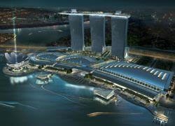 A rendering of Marina Bay Sands at night // © Marina Bay Sands 2010